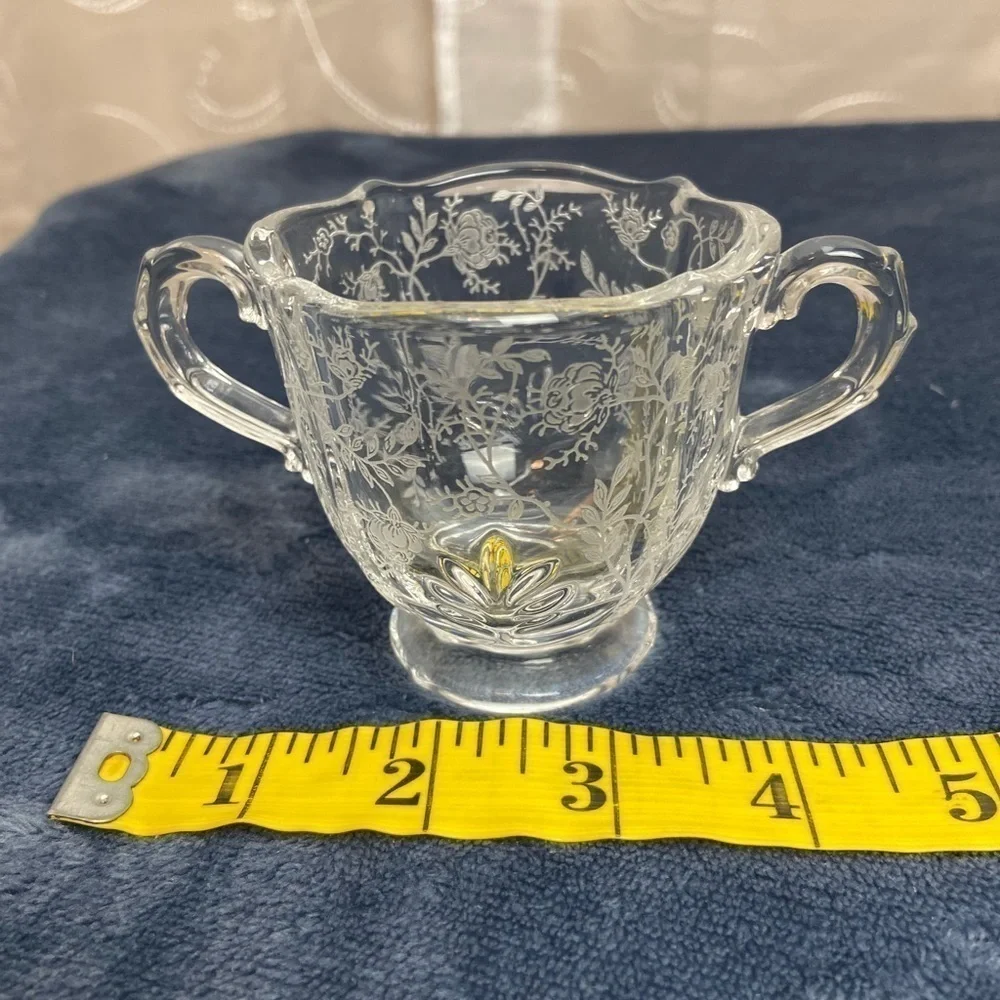 Vintage Fostoria Etched Small Glass Dish